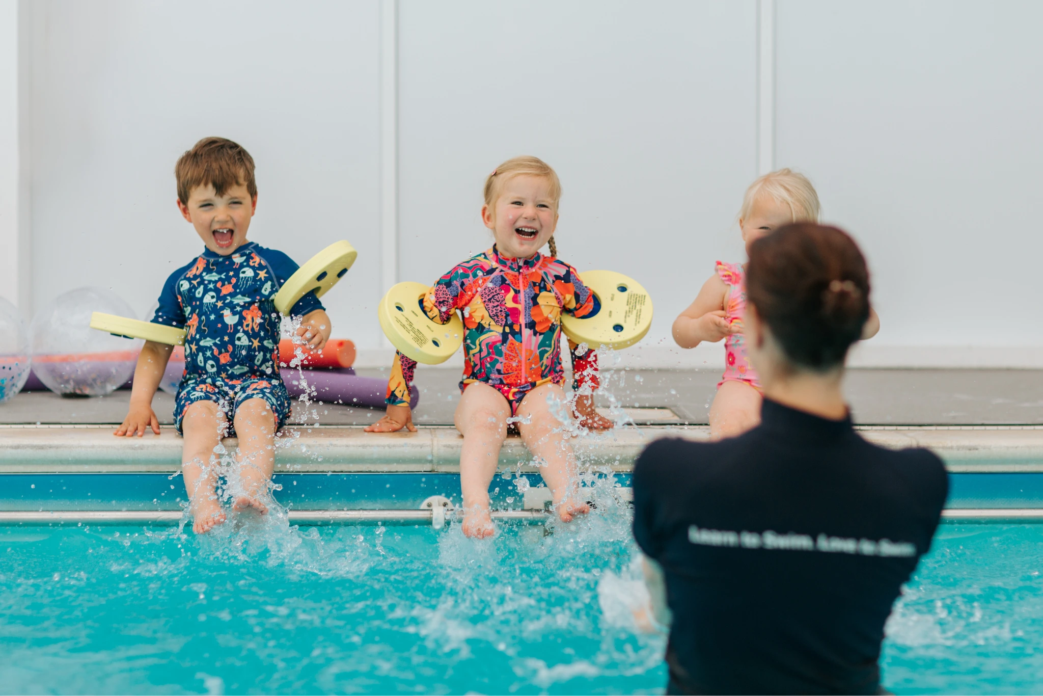 baby swimming